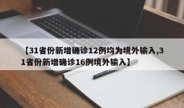 【31省份新增确诊12例均为境外输入,31省份新增确诊16例境外输入】