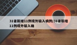 31省新增11例境外输入病例/31省新增11例境外输入确