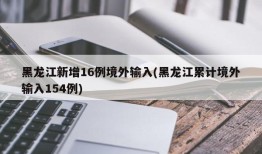 黑龙江新增16例境外输入(黑龙江累计境外输入154例)