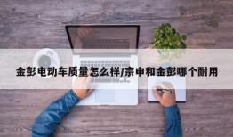 金彭电动车质量怎么样/宗申和金彭哪个耐用