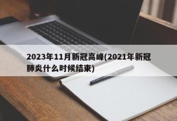 2023年11月新冠高峰(2021年新冠肺炎什么时候结束)