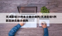 天津新增35例本土确诊病例/天津新增5例新冠肺炎确诊病例