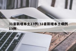 31省新增本土13例/31省新增本土病例13例