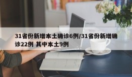31省份新增本土确诊6例/31省份新增确诊22例 其中本土9例