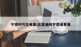 宁德时代在哪里/比亚迪和宁德谁更强
