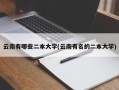 云南有哪些二本大学(云南有名的二本大学)