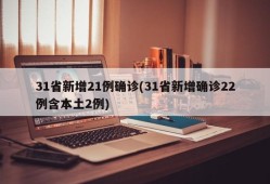 31省新增21例确诊(31省新增确诊22例含本土2例)