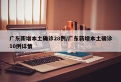 广东新增本土确诊28例/广东新增本土确诊10例详情