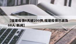 【福建疫情6天破200例,福建疫情已波及66人 新闻】