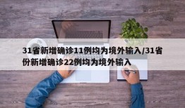 31省新增确诊11例均为境外输入/31省份新增确诊22例均为境外输入