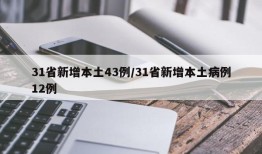 31省新增本土43例/31省新增本土病例12例